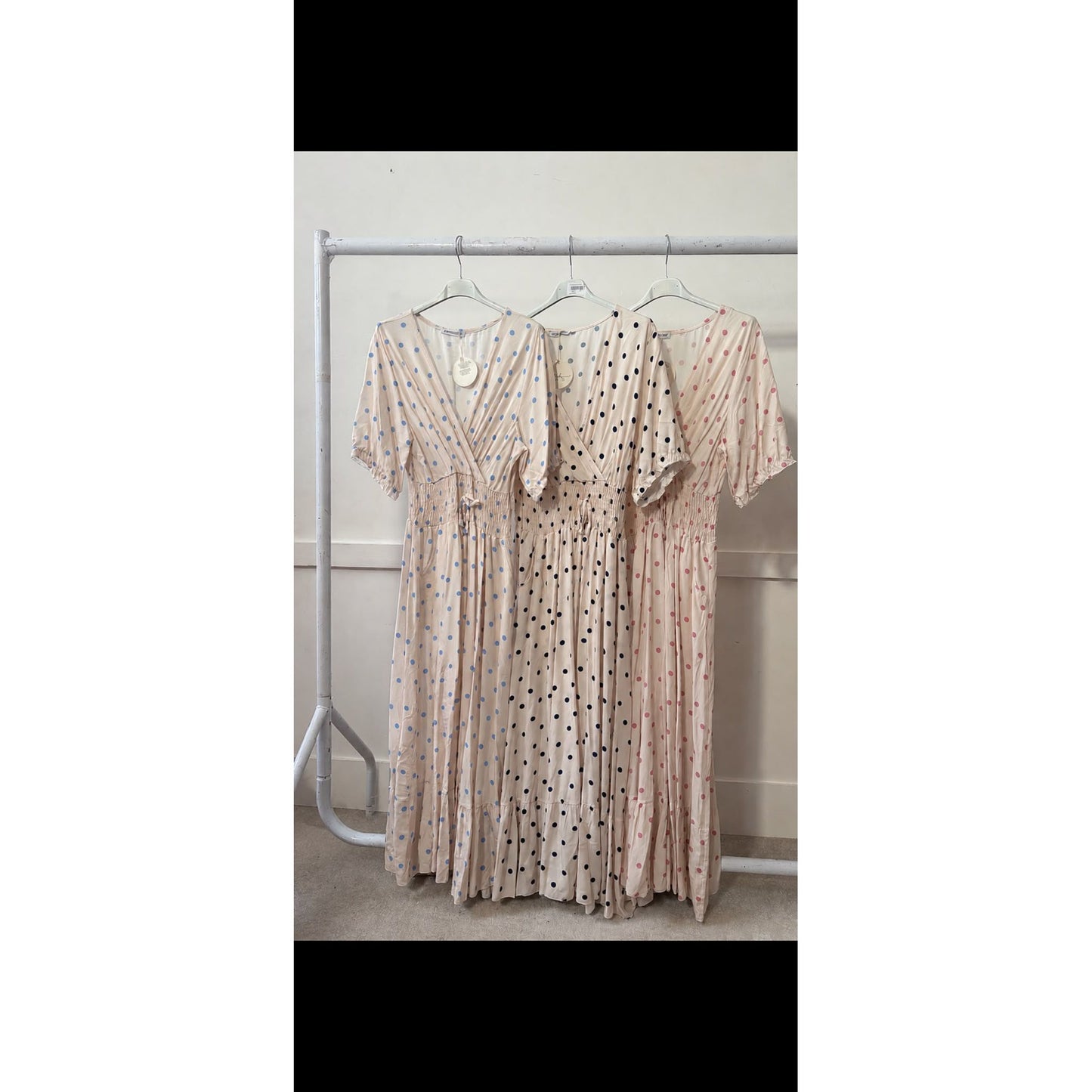 Product Name: Polka Dot Shirred Maxi Dress – Sale £14 (Was £30)