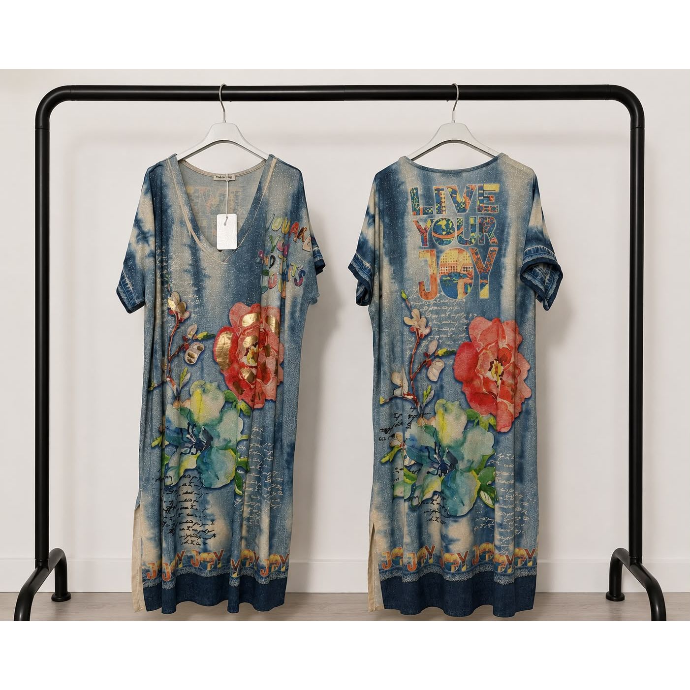 Denim Look Shimmer Dress – £30
