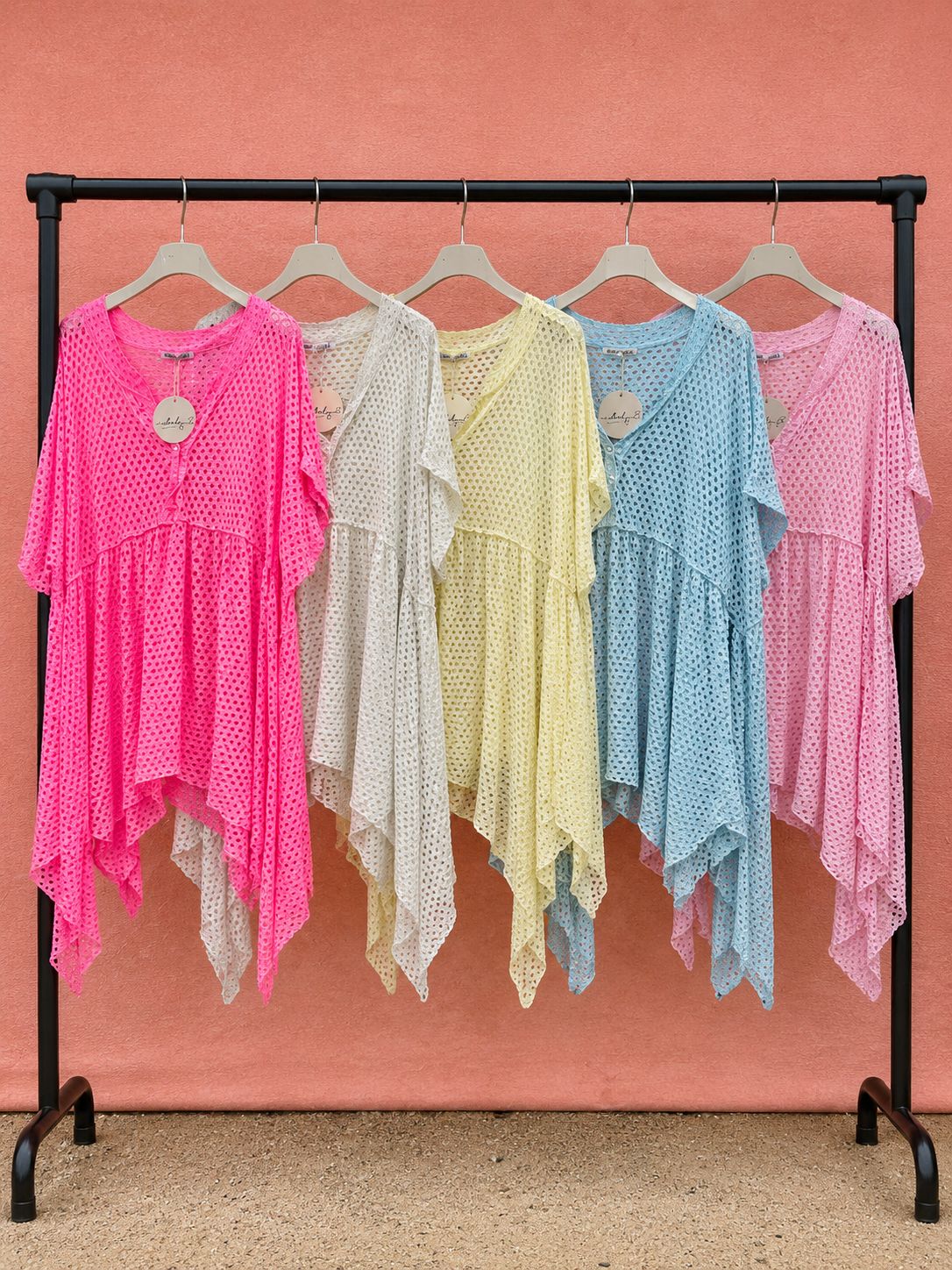 Crochet Mesh Tunic Top