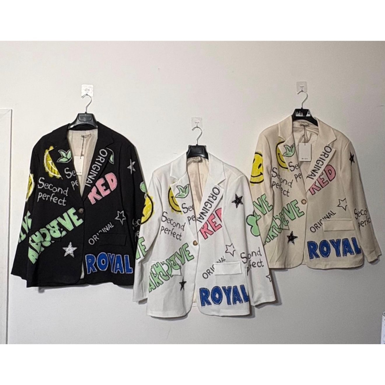 Graffiti Print Statement Blazer – £35