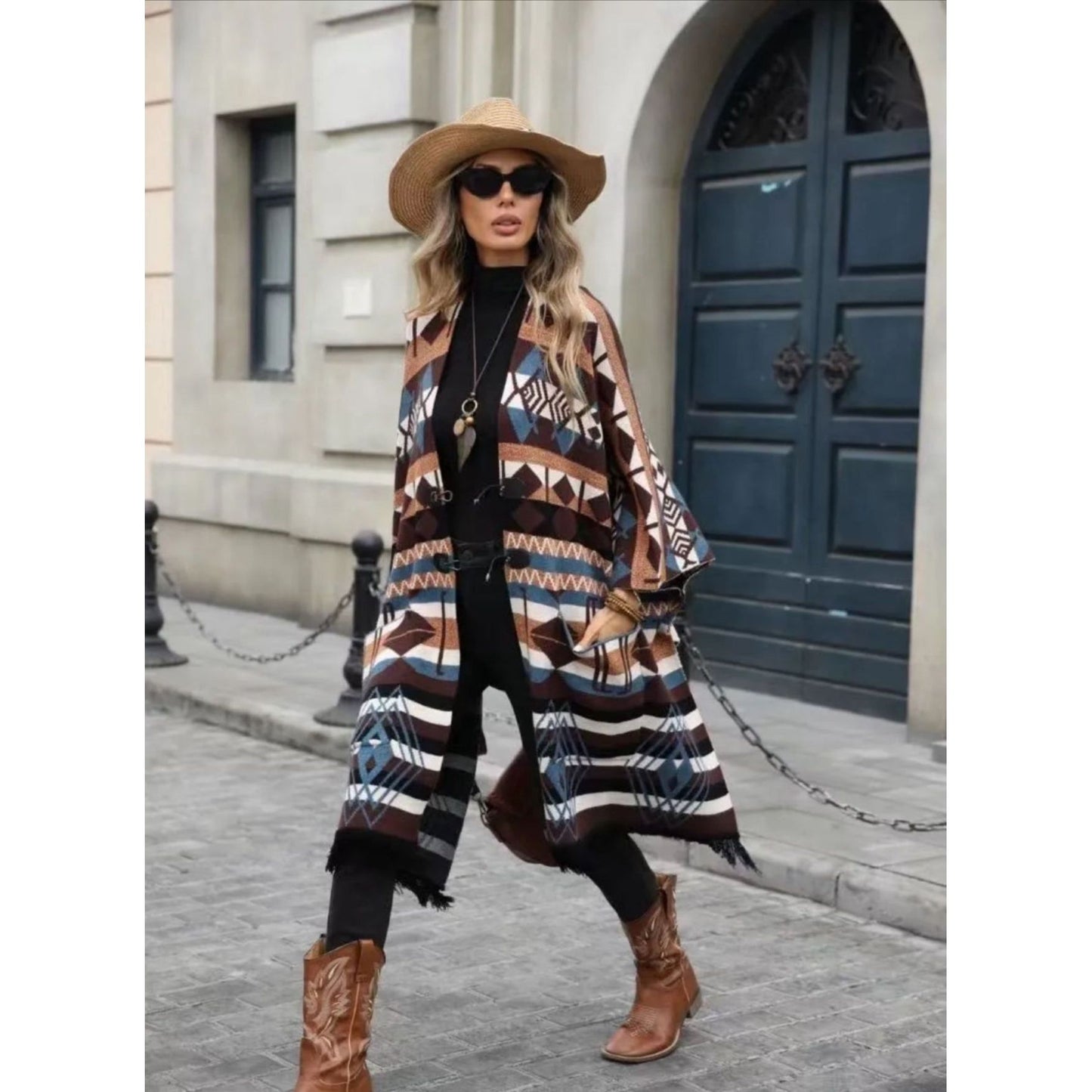 Mexicana Luxe Poncho Coat – Premium Quality