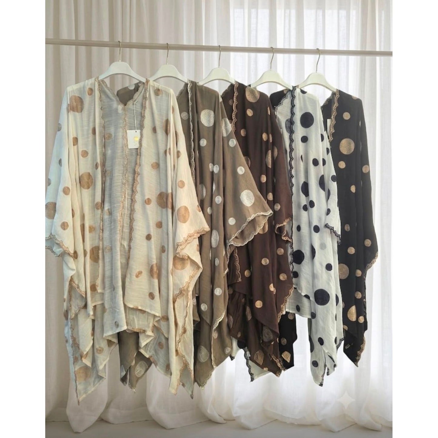 Polka Dot Lightweight Kimono Cover Up