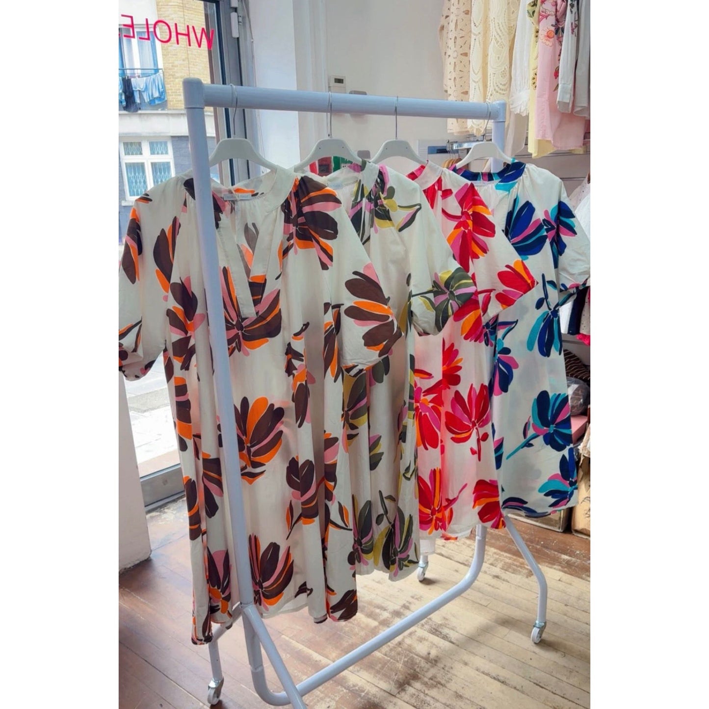 Printed Puff Sleeve Dress
