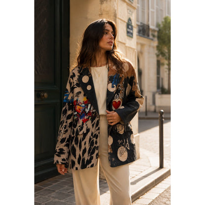 Graffiti Heart Statement Blazer