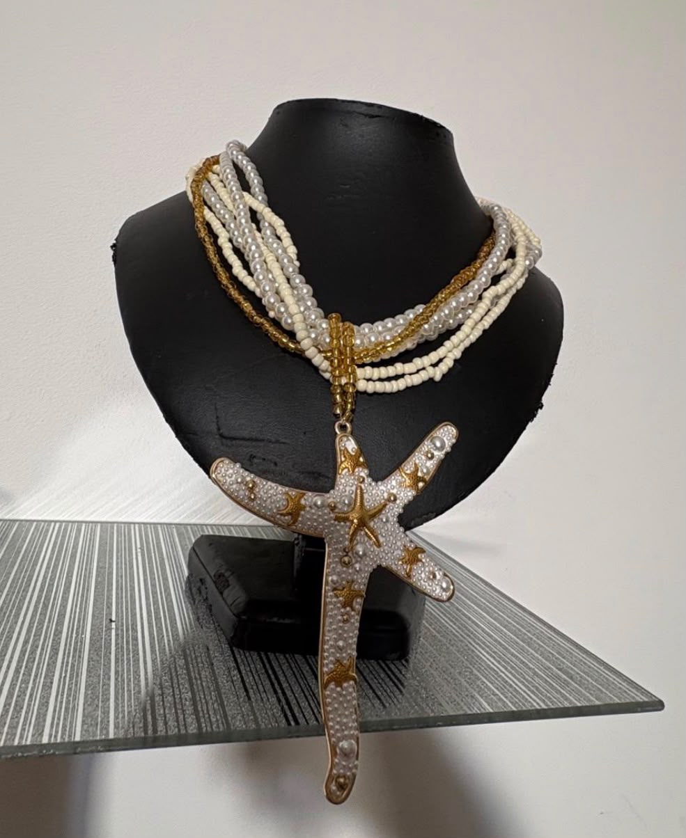 Pearl Starfish Pendant Necklace