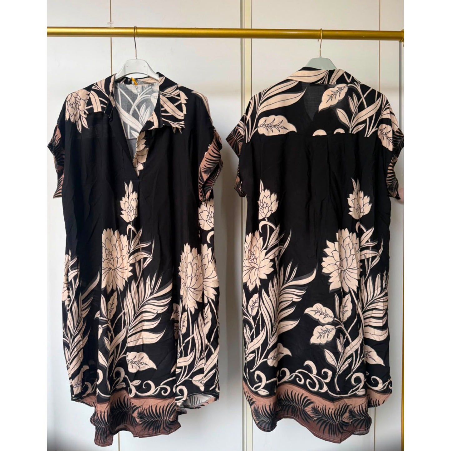 Cotton Floral Shirt Dress