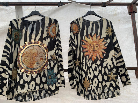 Celestial Shimmer Top ✨🌙☀️