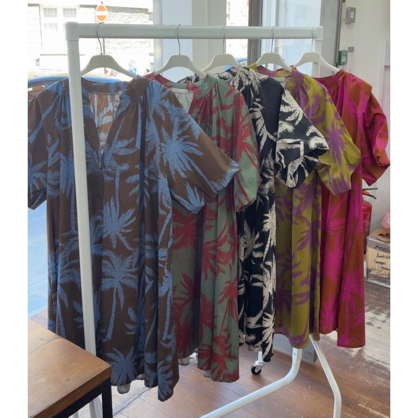 Palm Puff Arm Dress – £30