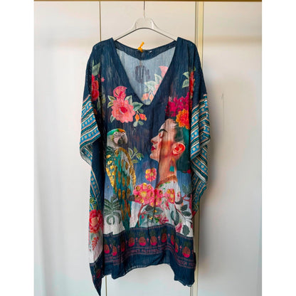 Tropical Parrot Print Kaftan - £30
