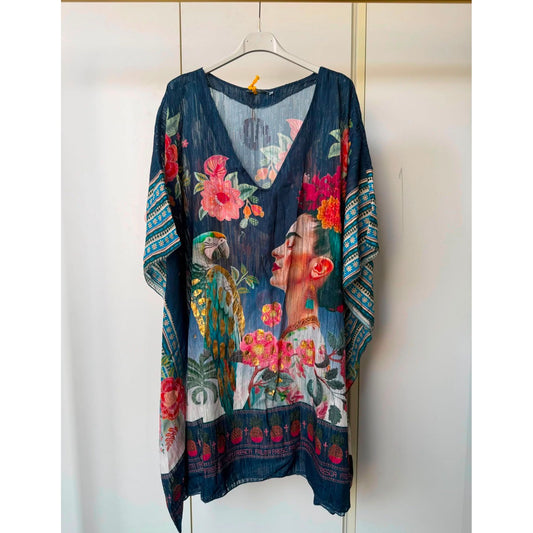 Tropical Parrot Print Kaftan - £30