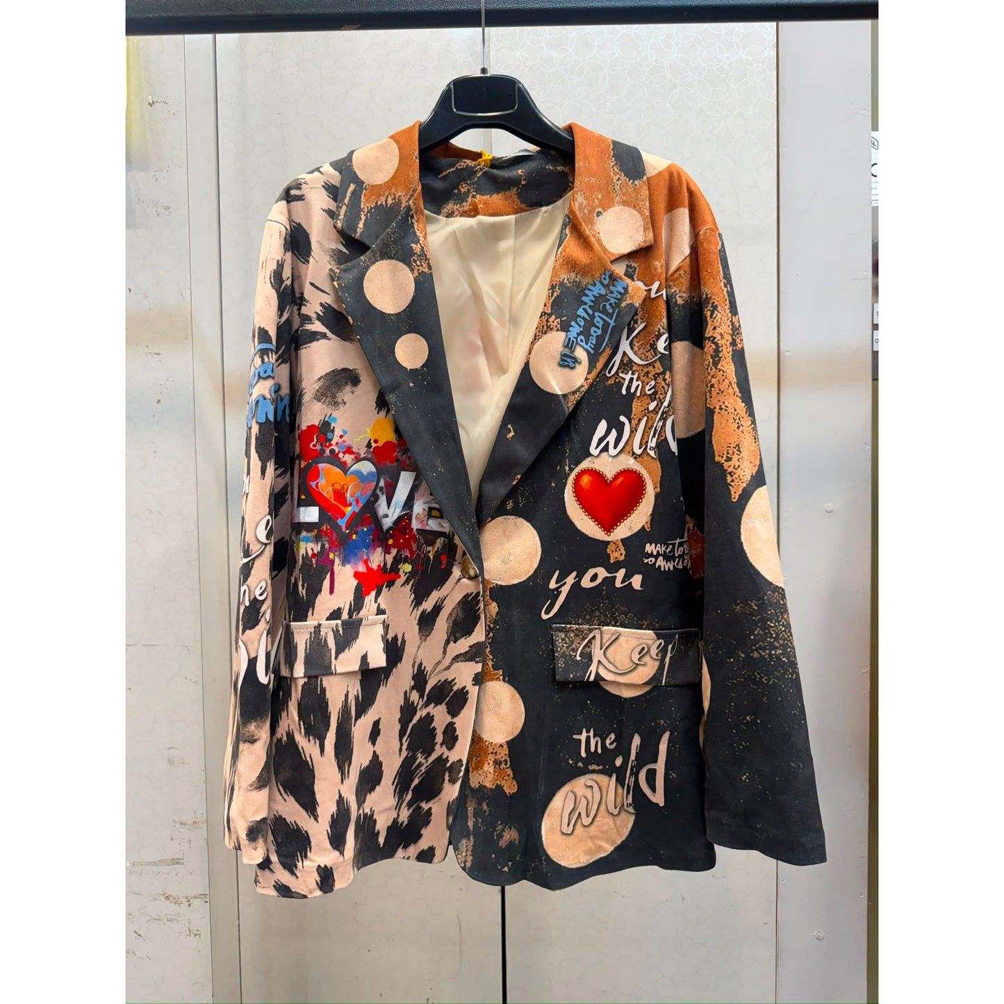 Graffiti Heart Statement Blazer