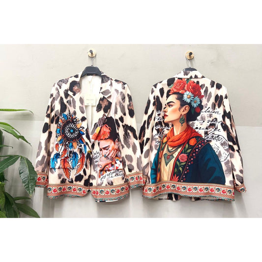 Painted Muse Leopard Blazer