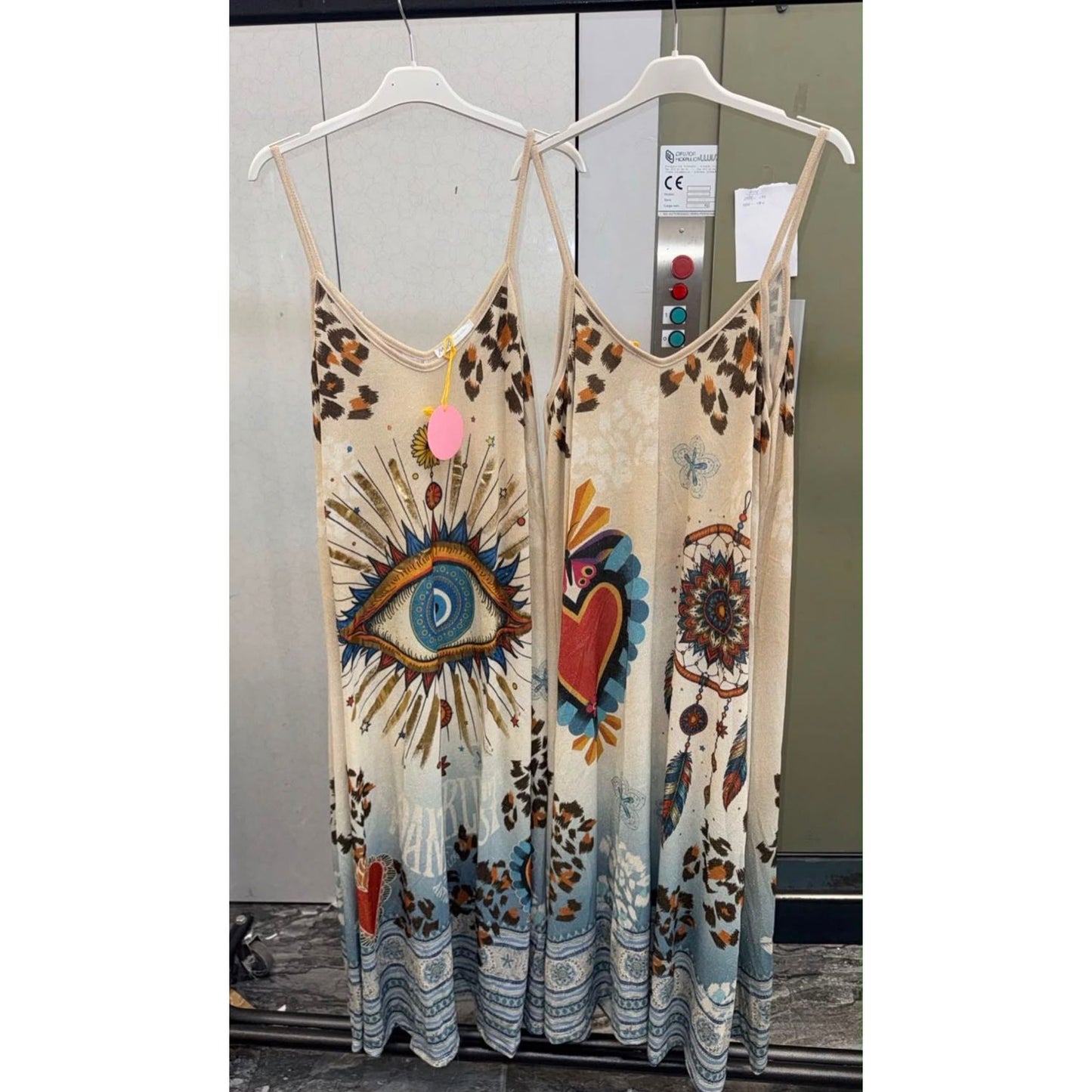 Boho Shimmer Print Maxi Dress - £30