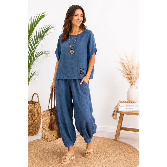 Denim Blue Harem Set – Light & Dark Wash