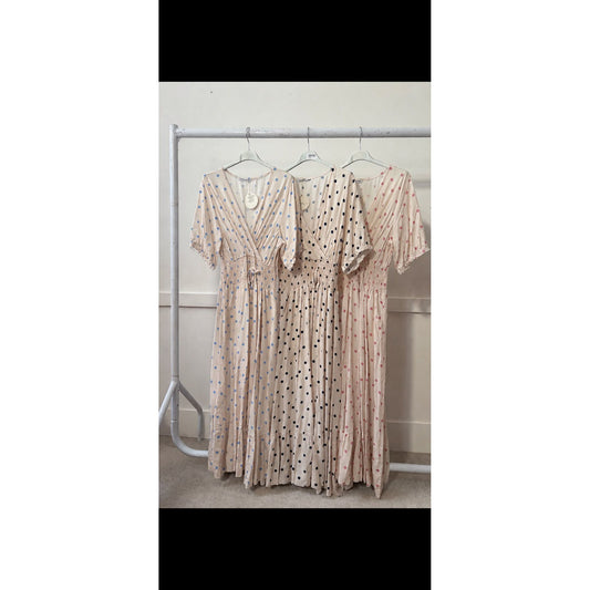 Product Name: Polka Dot Shirred Maxi Dress – Sale £14 (Was £30)