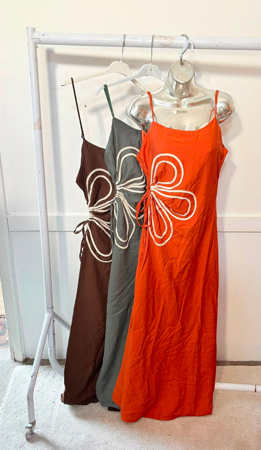 Floral Cut-Out Maxi Dress