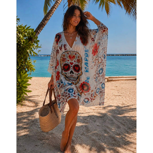 Happy Skull Beach Kaftan
