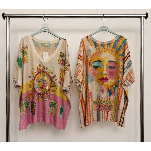 Sunshine Dreams Lurex Shimmer Top