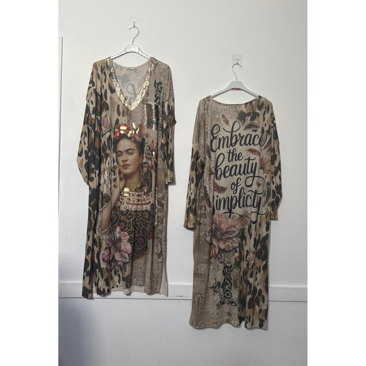 Leopard Frida Shimmer Maxi Dress