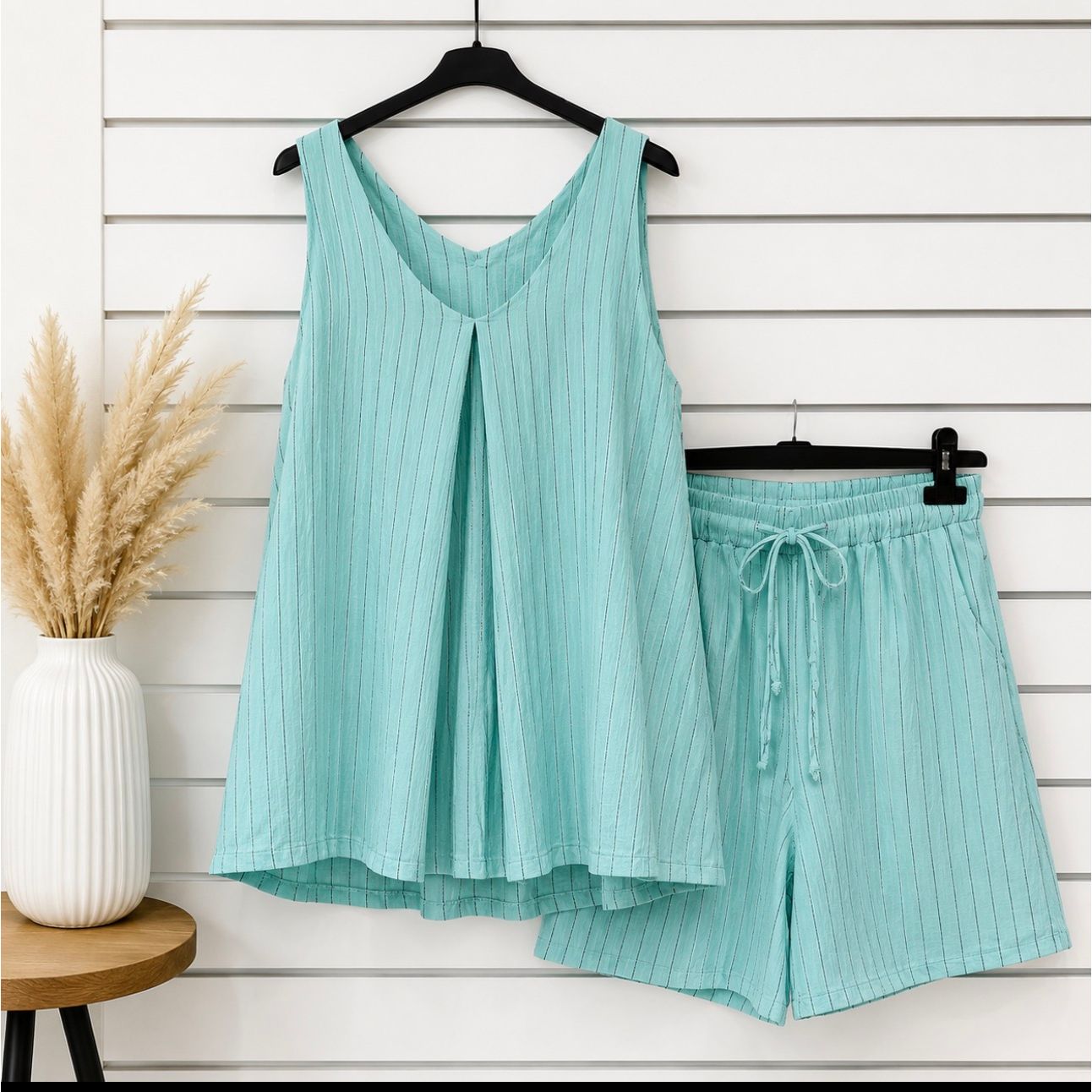 Pinstripe Short Set