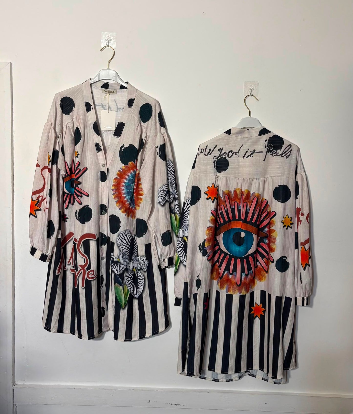 Eye Print Longline Shirt – £25