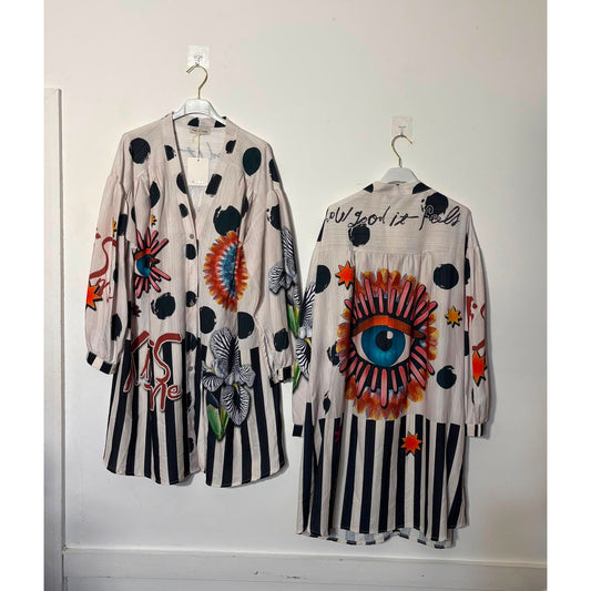 Eye Print Longline Shirt – £25