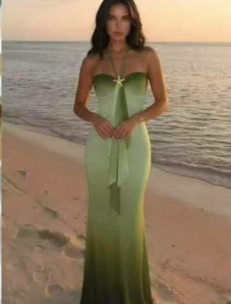 Strapless ombre maxi dress with a starfish embellishment and front tie detail, available in a selection of vibrant ombre colourways. Only £25
