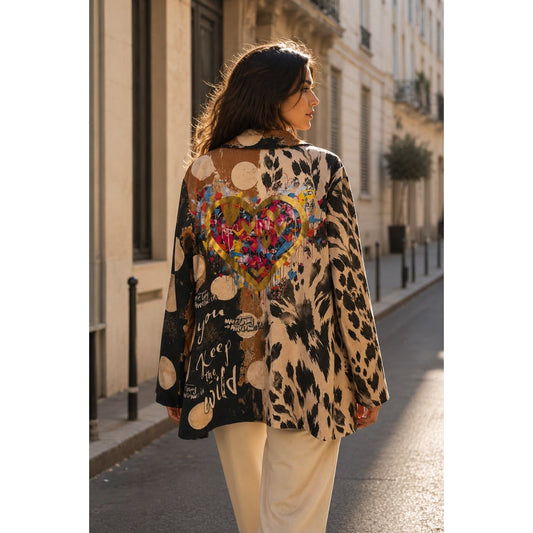 Graffiti Heart Statement Blazer
