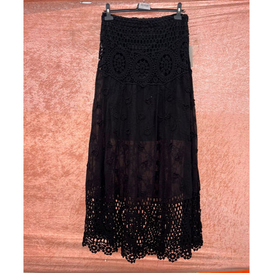 Boho Crochet Lace Skirt