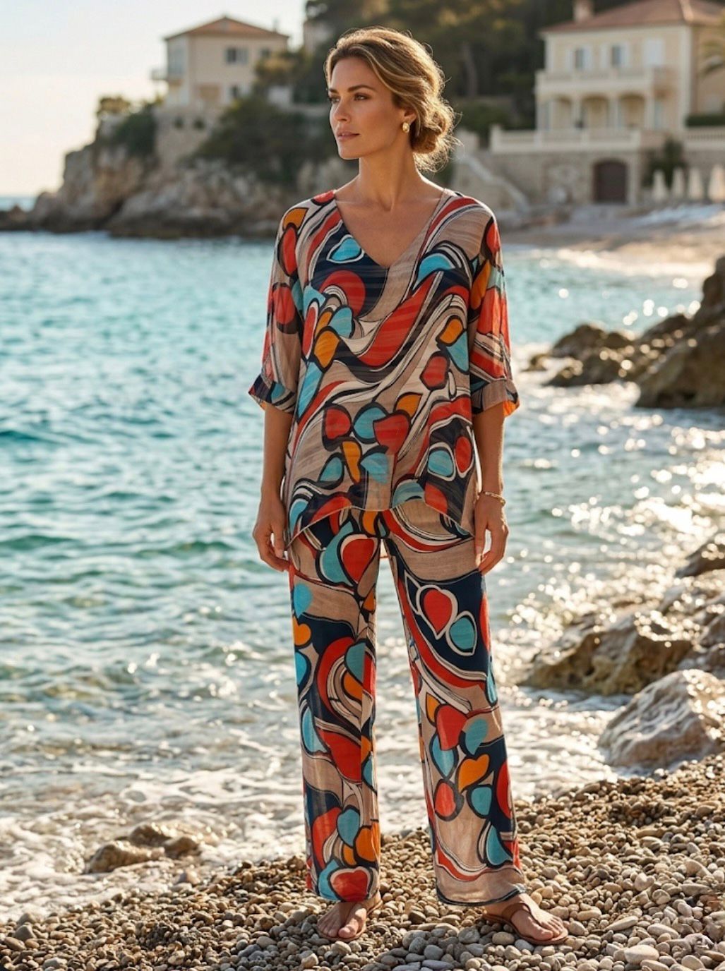 Chiffon Overlay Trouser Suit – Sale £35