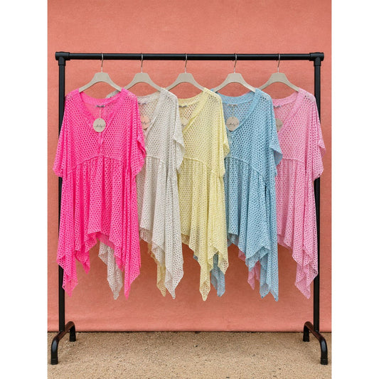 Crochet Mesh Tunic Top