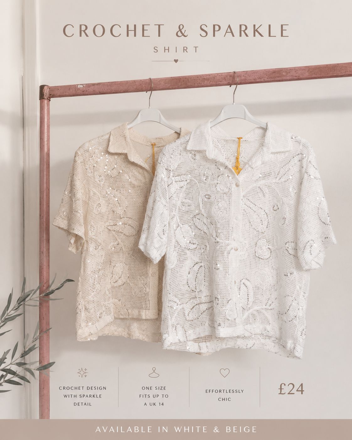 Crochet & Sparkle Shirt
