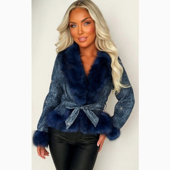Chantal Faux Fur Collar Jacket