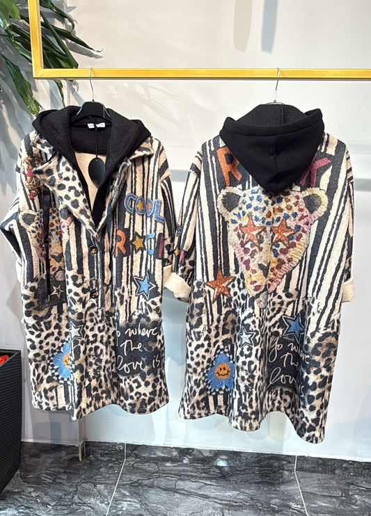 The Rockstar Leopard Coat