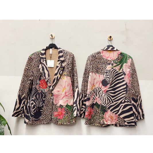 Savannah Bloom Suedette Blazer