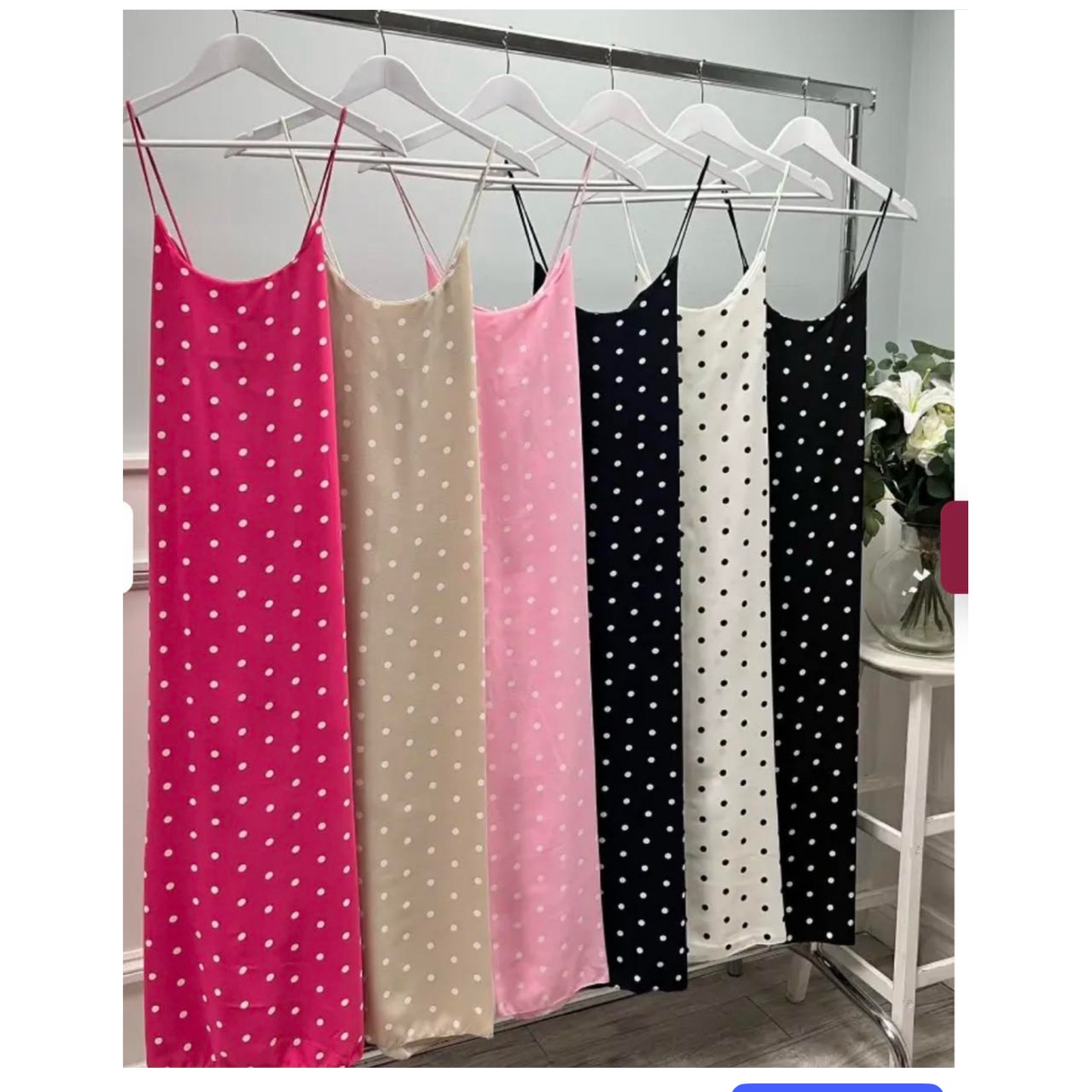 Strappy Polka Dot Dress