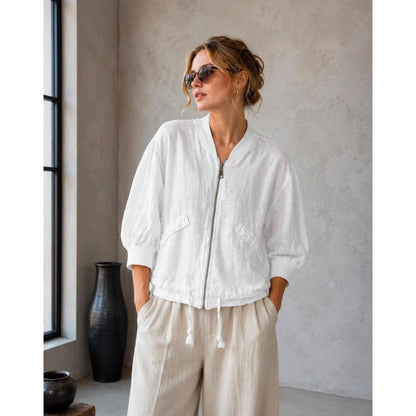 100% Linen Bomber Jacket