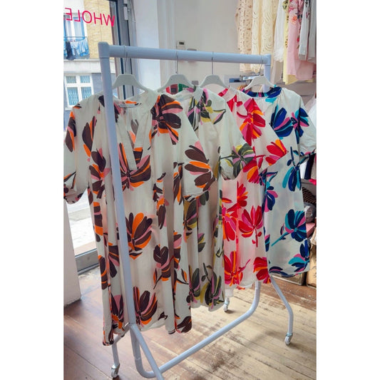 Printed Puff Sleeve Dress
