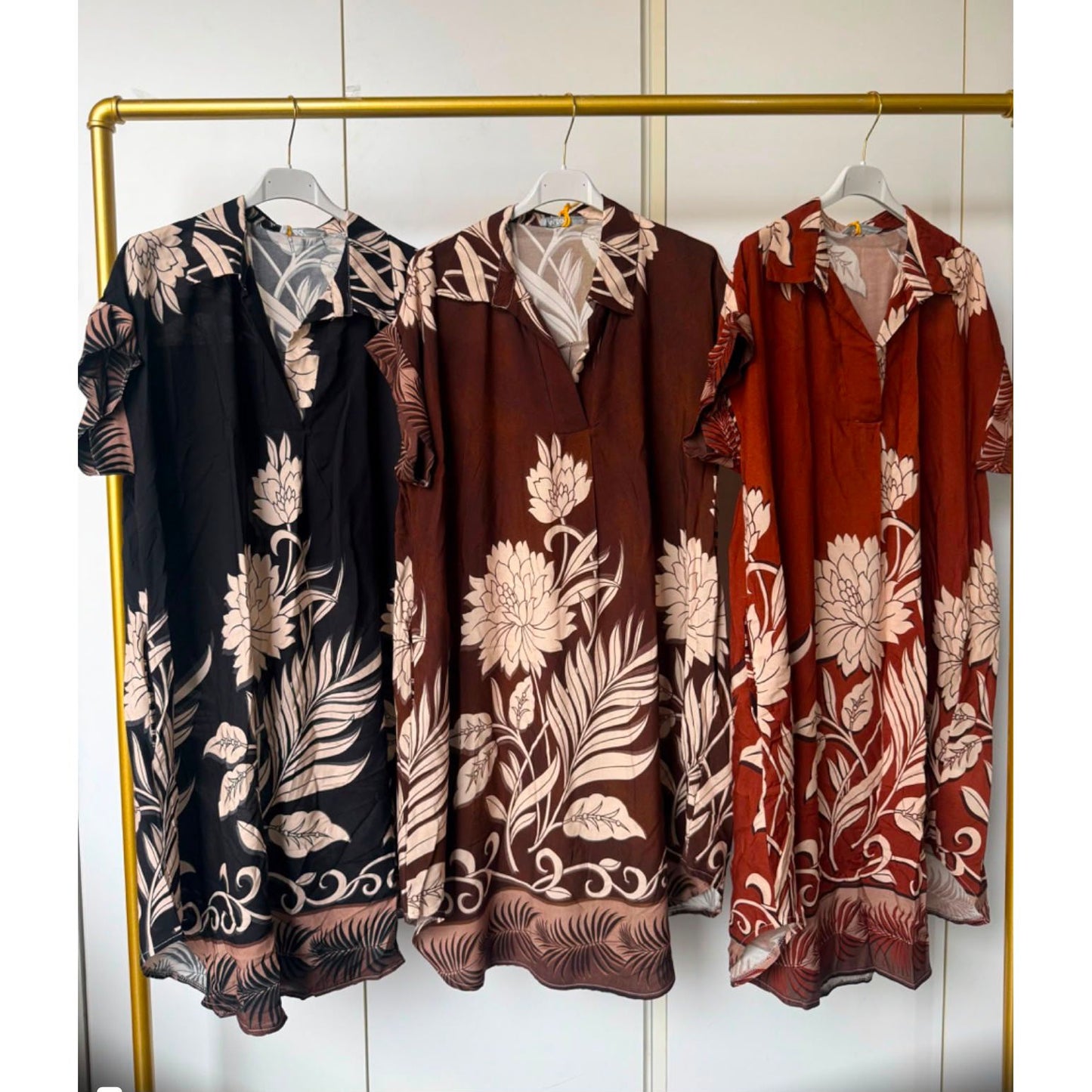 Cotton Floral Shirt Dress