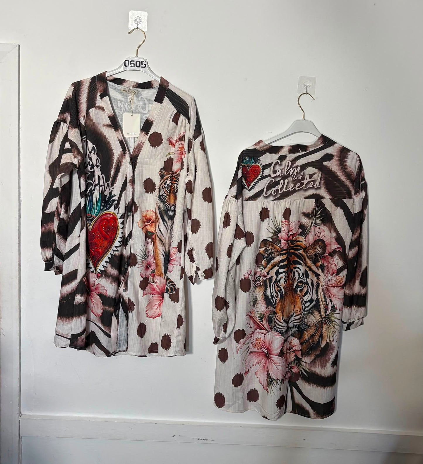 Tiger Print Longline Shirt – £25