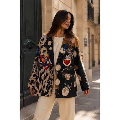 Graffiti Heart Statement Blazer